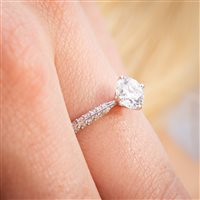 Anello Ama Donna in Oro bianco Diamante Lab Grown 1.23 Ct AMA-AN-1019-16 - AMA-AN-1019-16